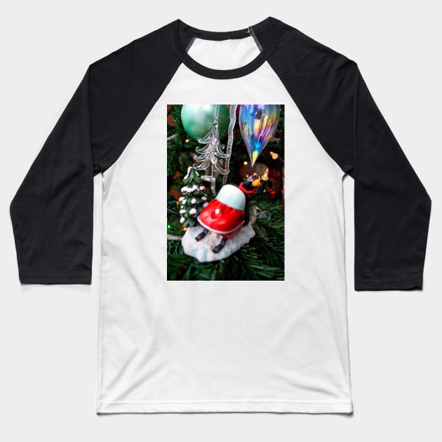 Bear Christmas Xmas Tree Decoration Baseball T-Shirt by AndyEvansPhotos